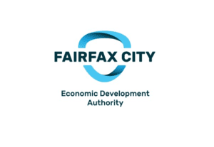 A logo of the fairfax city economic development authority.